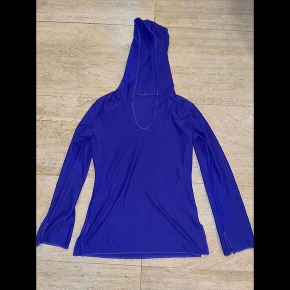 RESE Women's Pullover Hoodie Purple Blue Stretch Size M Made In USA